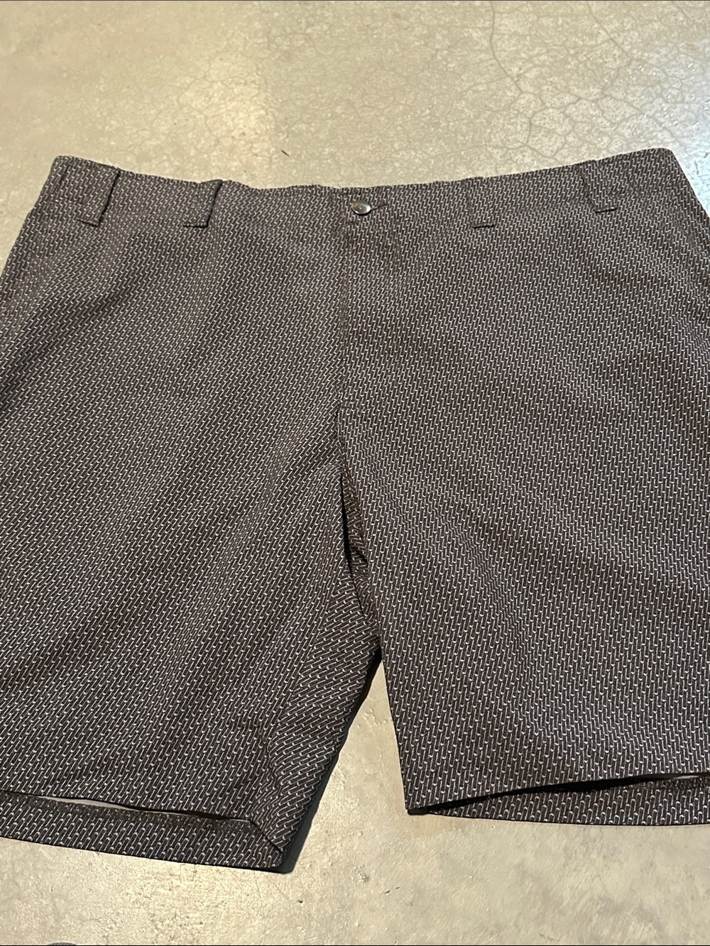 Callaway Black & White Micro-Pattern Flat Front Golf Shorts